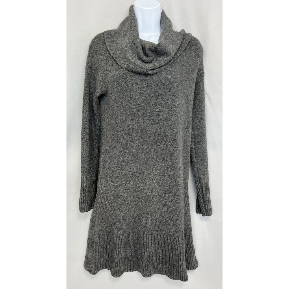Anthropologie Sonoran Wool Alpaca Blend Cowl Neck‎ Sweater Dress in Grey Size XS